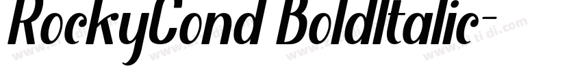 RockyCond BoldItalic字体转换
